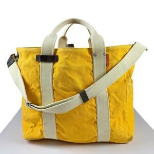 Vintage Frank Daniel Heavy Canvas Tote Bag Handmade In Italy Designer